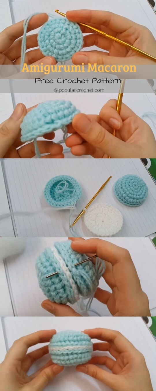 Amigurumi Macaron Crochet popularcrochet.com #amigurumi #freepattern #crochet #macaron