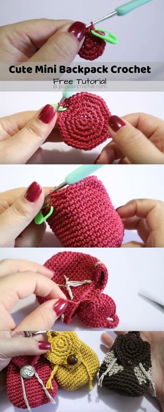 Crochet Miniature Backpack