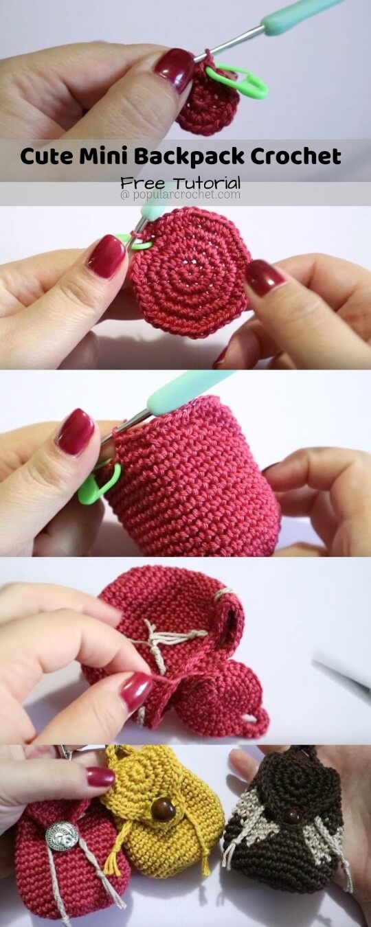 mini backpack crochet pattern