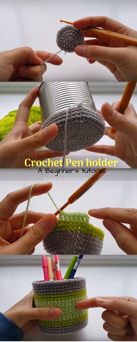 Crochet Pen Holder