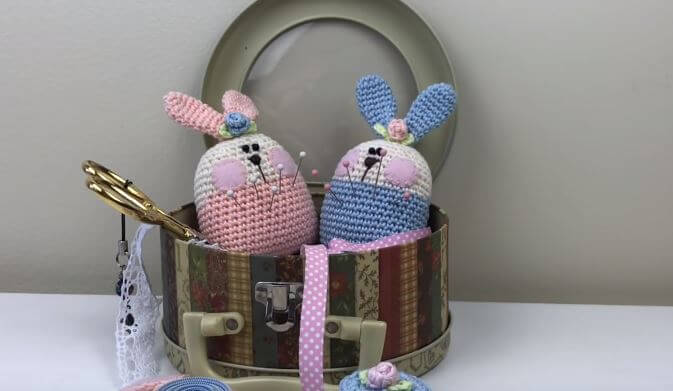 bunny pin cushion crochet