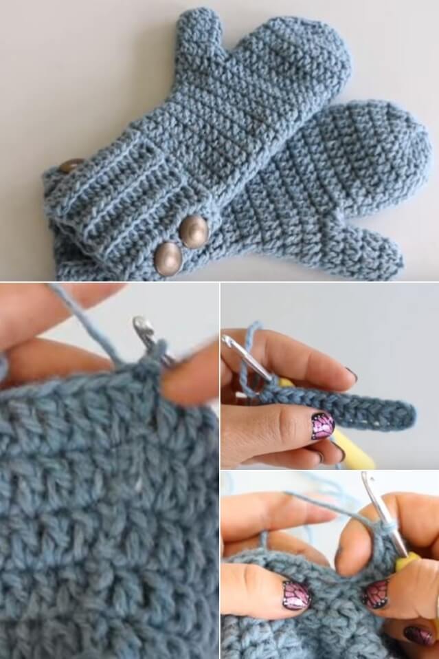 Crochet Winter Mittens