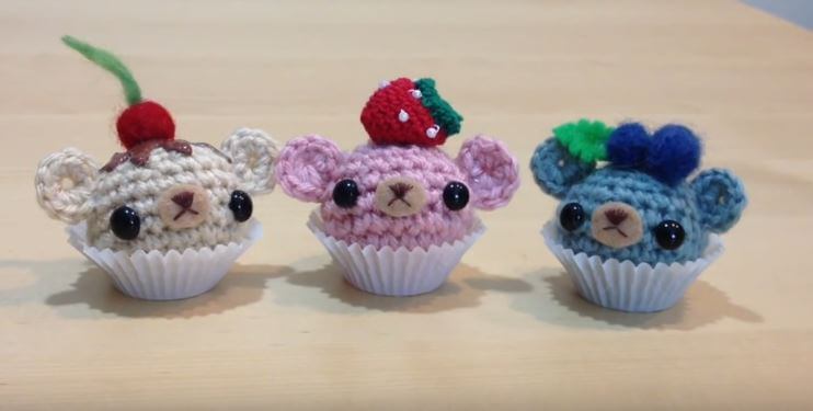 Adorable Crochet Cupcake Bears