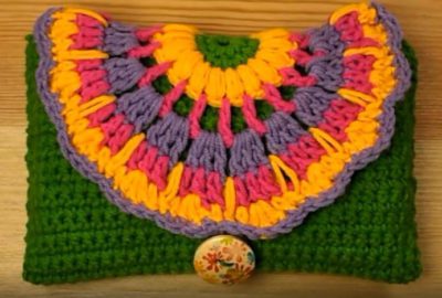 Colorful Crochet Wallet 1