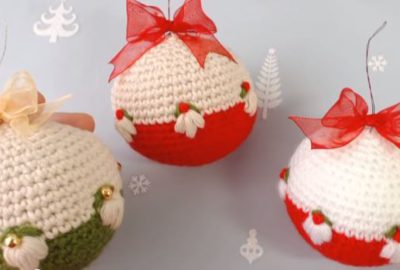 Crochet Christmas Ornament balls 1