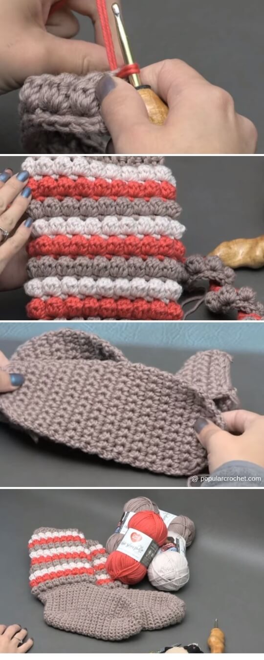 Winter Chic Crochet Slippers
