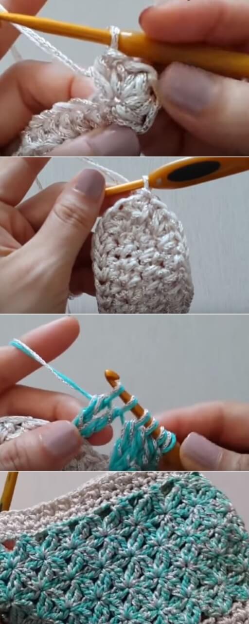 Crochet Bag with Jasmine Stitch popularcrochet.com #crochet #bag #jasminestitch 