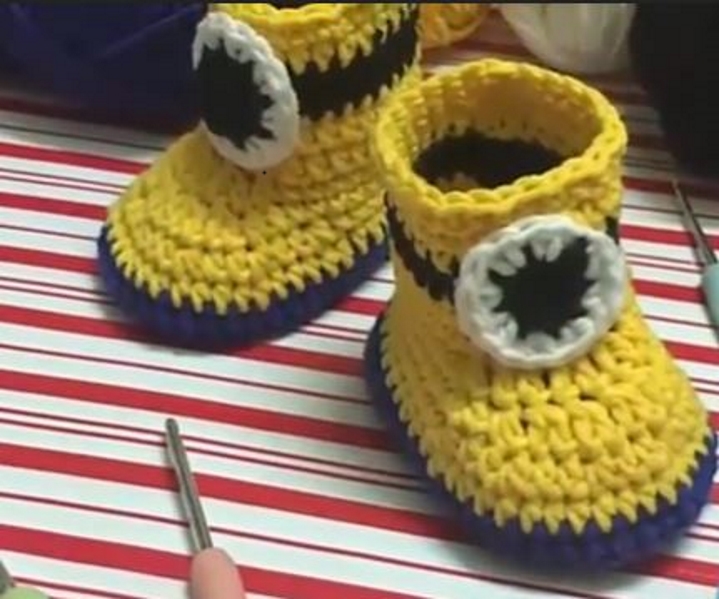 Minion Crochet Bootie 1