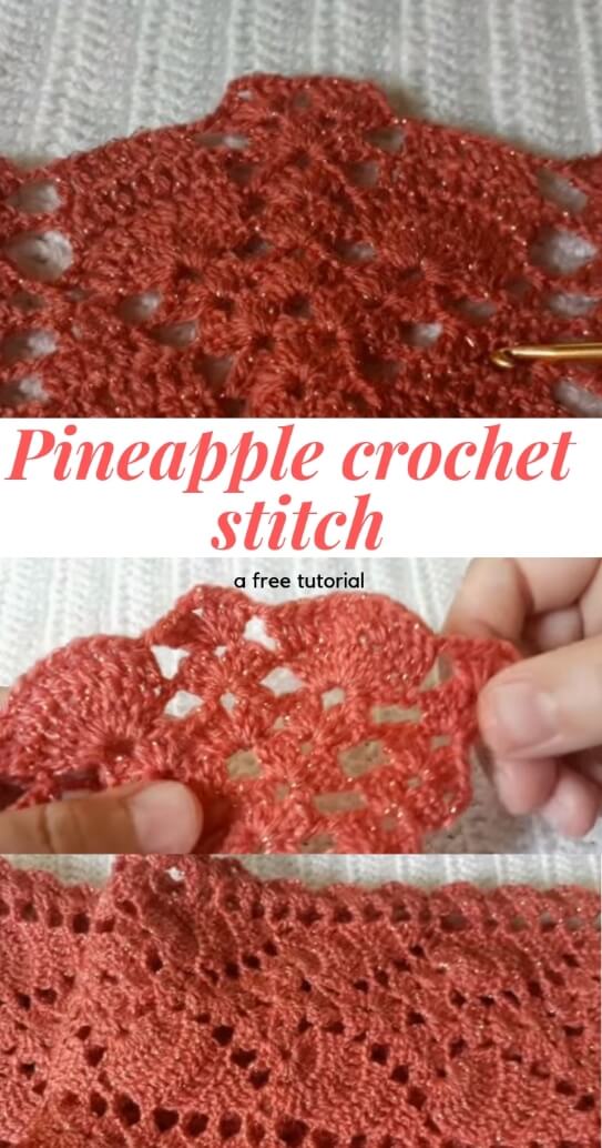 Pineapple crochet scarf popularcrochet.com #crochet #scarf #pineapplescarf 