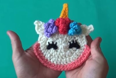 Unicorn Crochet Applique 1