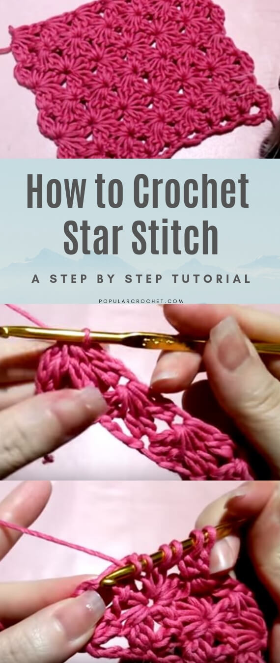 How to crochet Star stitch popularcrochet.com #popularcrochet #crochet #starstitch #freecrochet #freecrochetpattern 