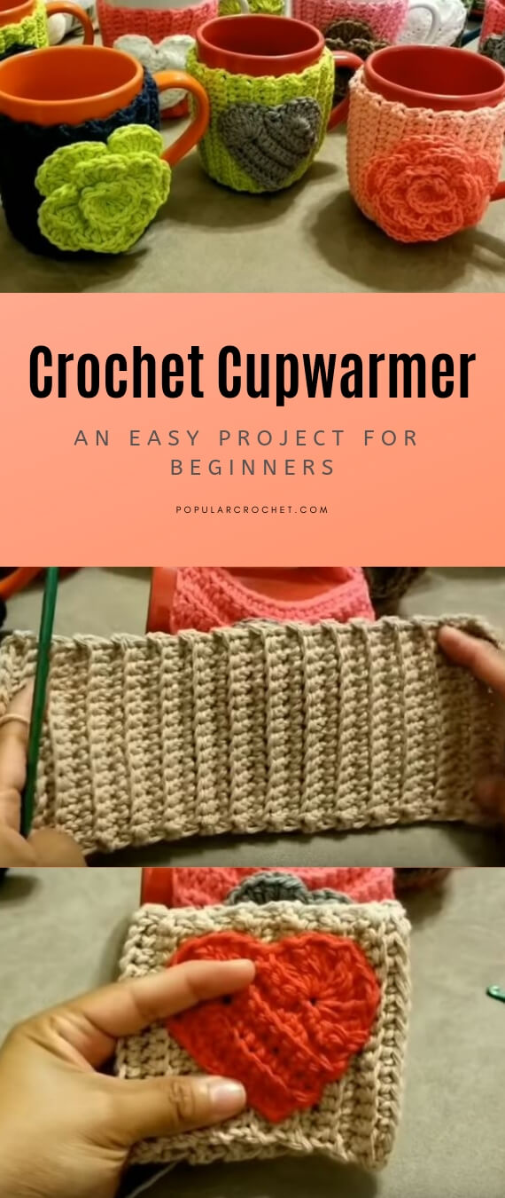 Crochet cupwarmer popularcrochet.com #popularcrochet #crochet #cupwarmer #freecrochet #freecrochetpattern 