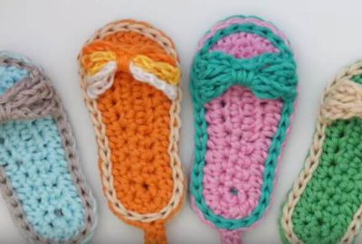 Crochet Slipper keychain