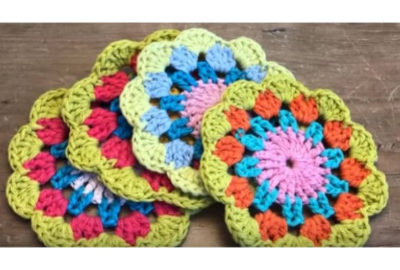 Crochet Spring Tea Coaster - Crochet Ideas & Patterns At Your Fingertips!