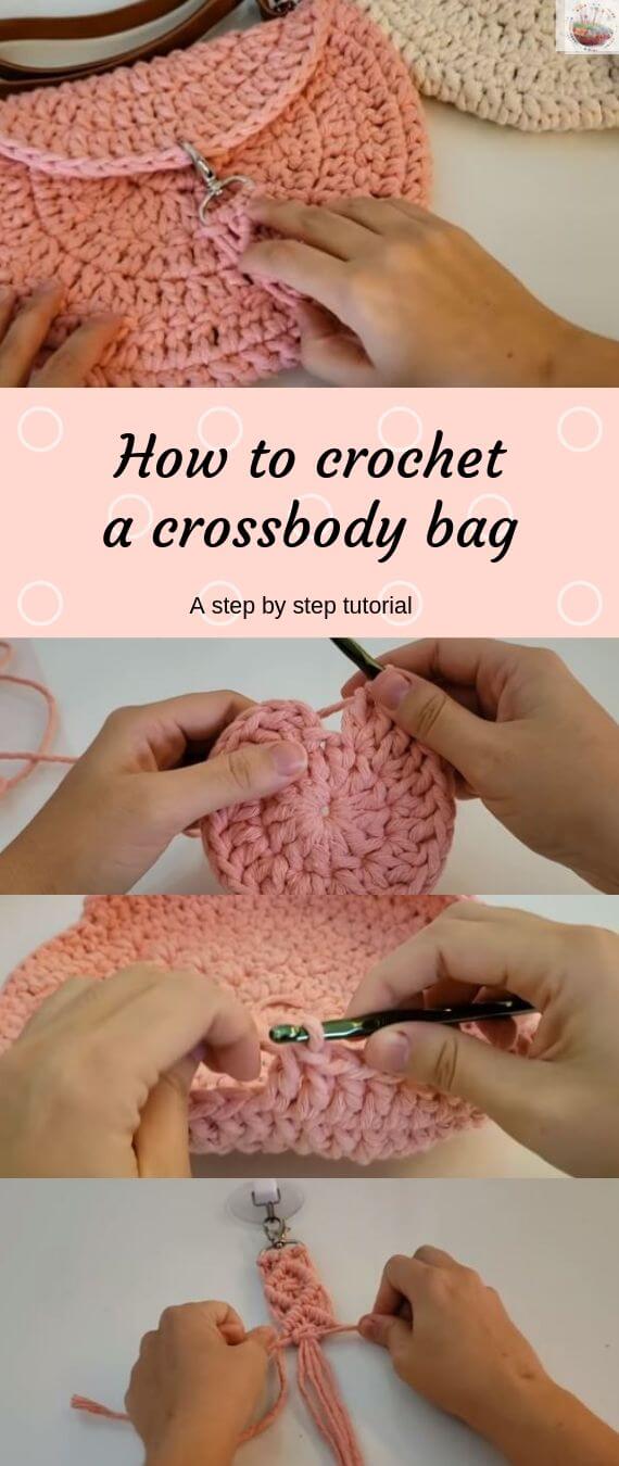 crochet star crossbody bag