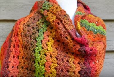 How To Crochet an Autumn Shawl 1