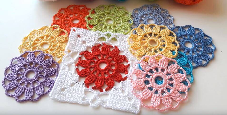 Crochet Flower Motif 7